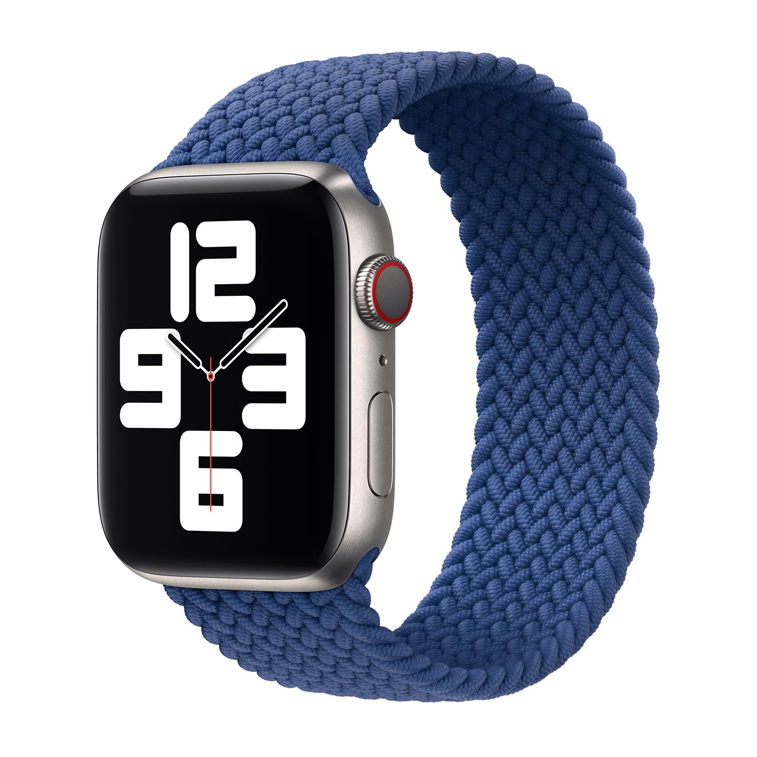 APPLE Bracelet Solo tress&eacute;  Watch  38/40/41/42 mm - Taille 8 - Atlantic Blue