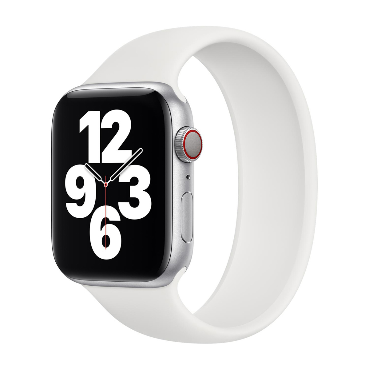 Bracelet Boucle unique en Silicone Apple Watch | 44/45/46/49 mm - Taille 7 - White