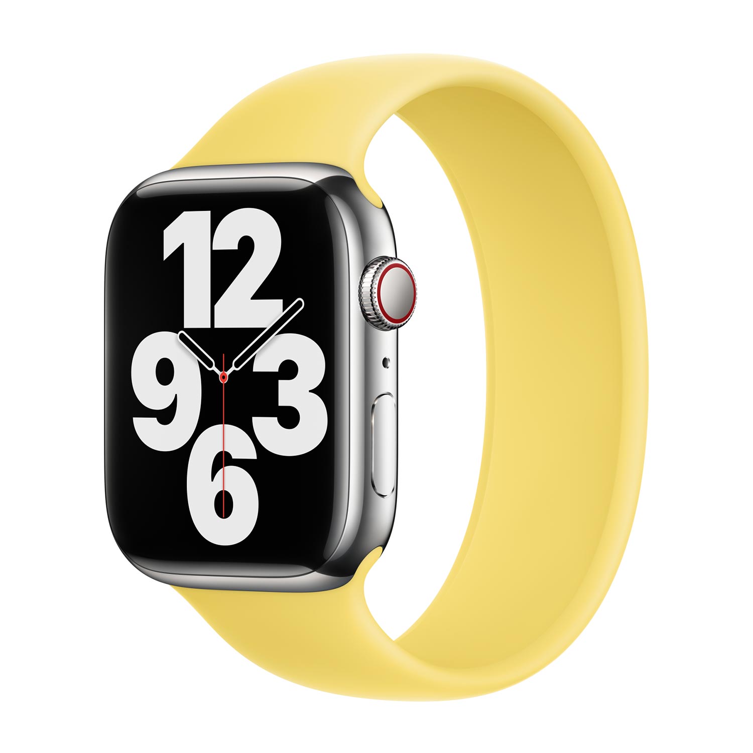 APPLE Bracelet Boucle unique en Silicone  Watch 38/40/41/42 mm - Taille 1 - Lemon Zest