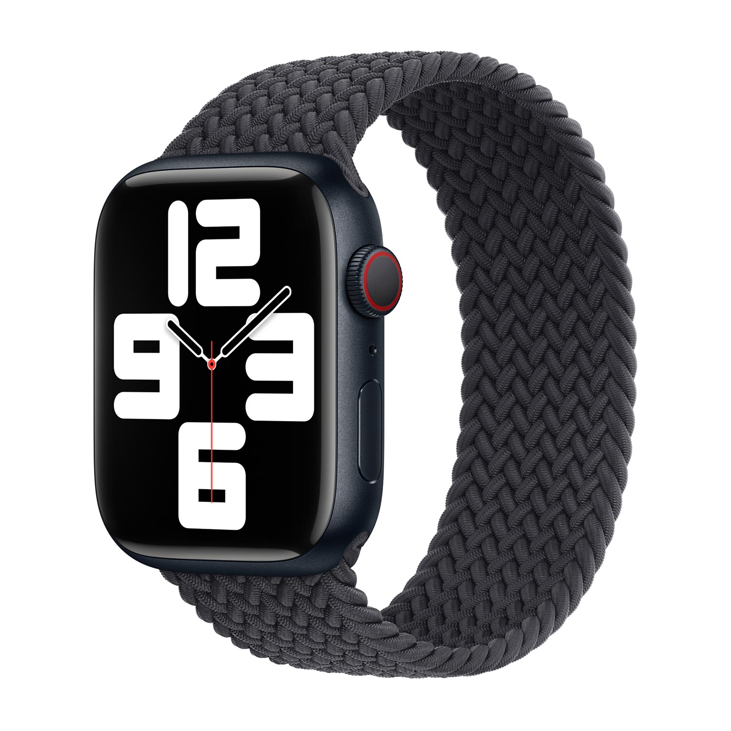 Bracelet Solo tressé Apple Watch | 44/45/46/49 mm - Taille 7 - Midnight