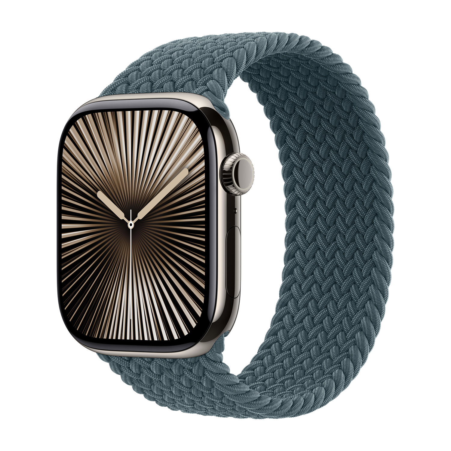 APPLE Bracelet Solo tress&eacute;  Watch  44/45/46/49 mm - Taille 8 - Lake Green