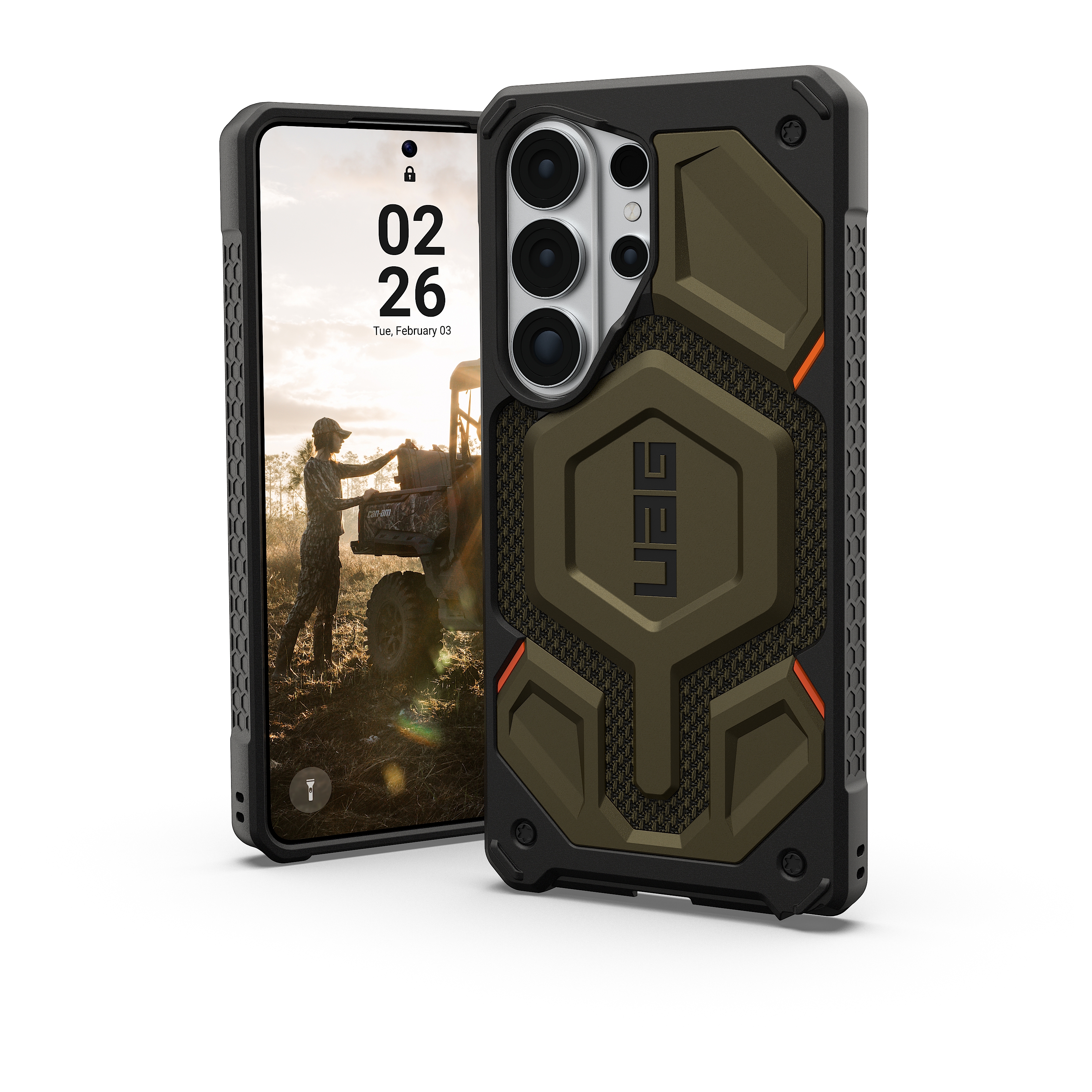 UAG Coque Pour Galaxy S26 Ultra Magsafe Motif Hexagonal Monarch Pro Vert Olive 