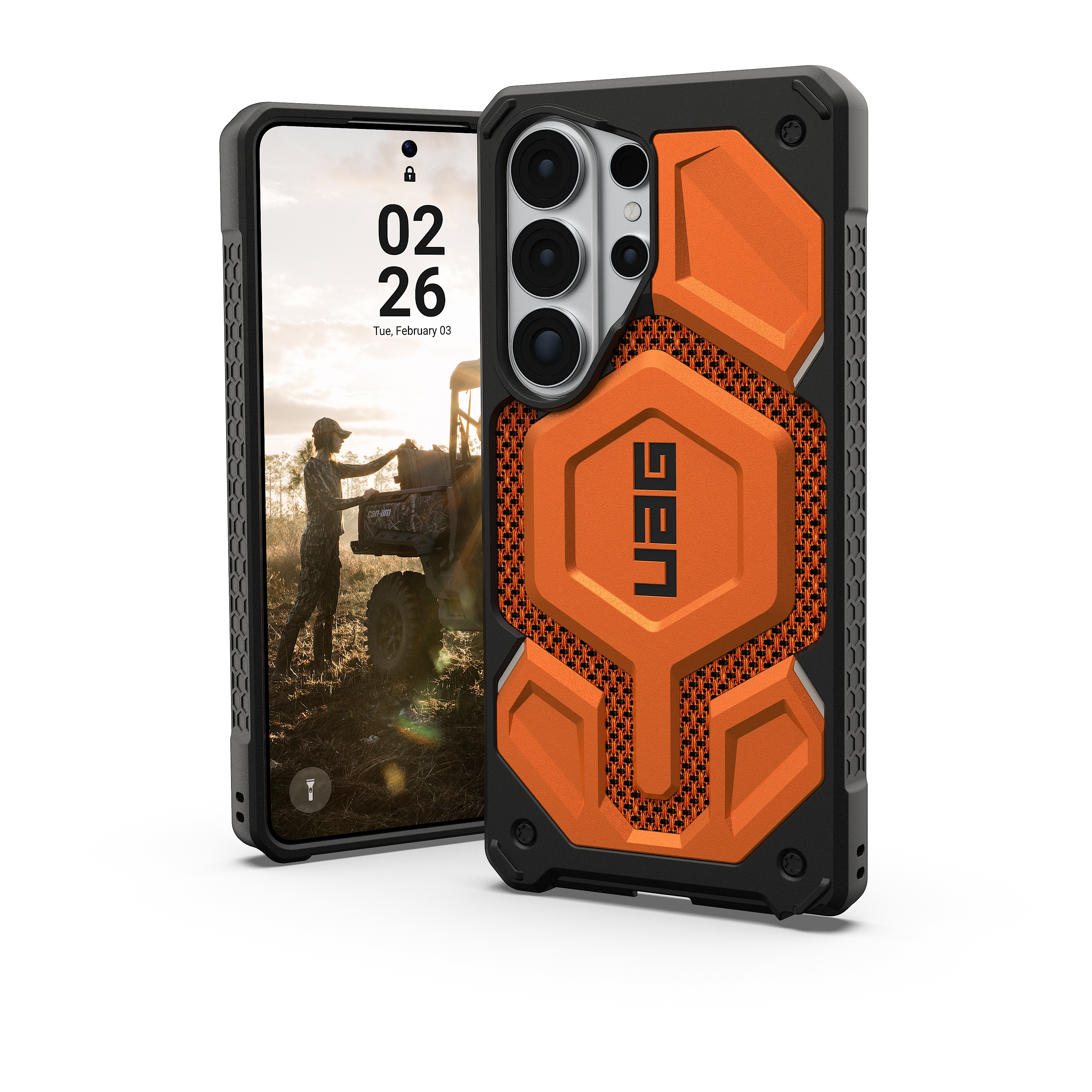 UAG  Coque arri&egrave;re Monarch Pro Samsung Galaxy S26 Ultra - Kevlar Burnt Orange