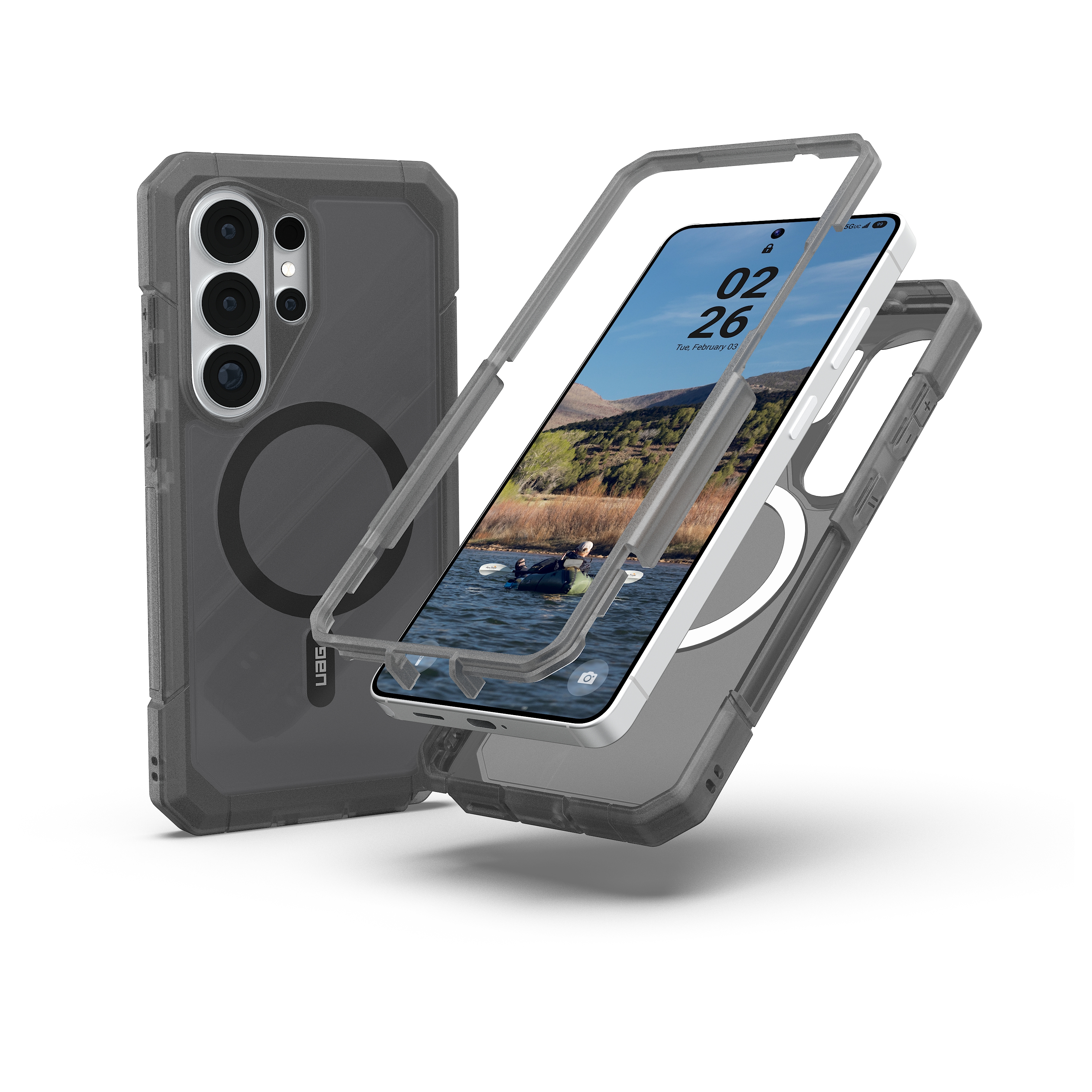 UAG Coque pour Galaxy S26 Ultra MagSafe Antichoc S&eacute;rie Trooper Gris fonc&eacute;