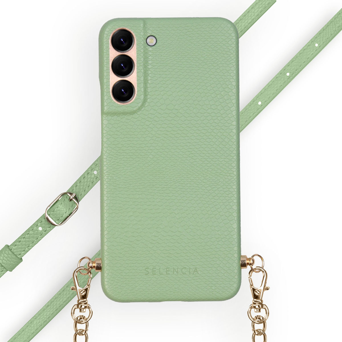 SELENCIA  Coque Aina Serpent avec corde Samsung Galaxy S22 Plus - Vert