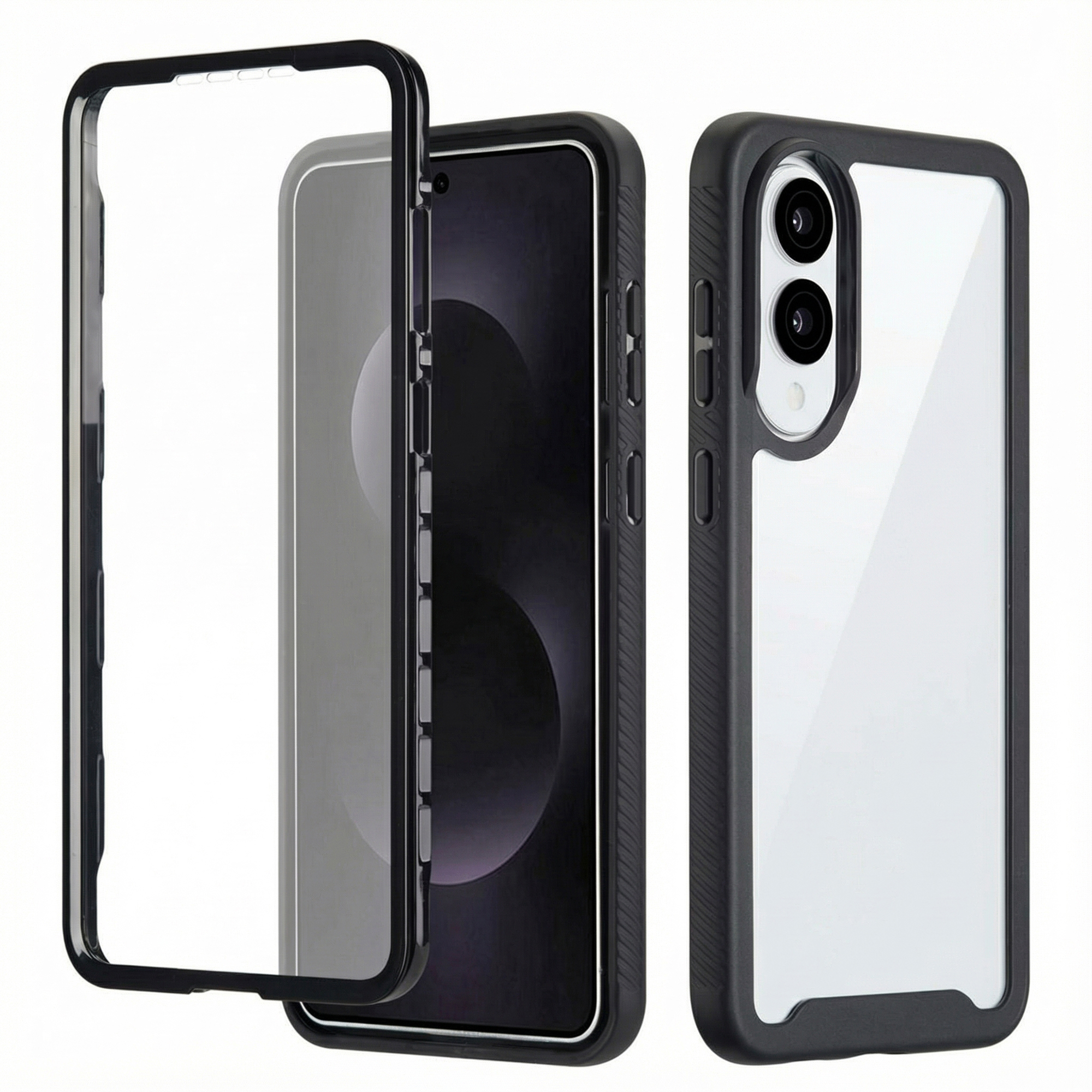 IMOSHION Coque 360&deg; Full Protective pour Samsung Galaxy S25 Edge - Noir