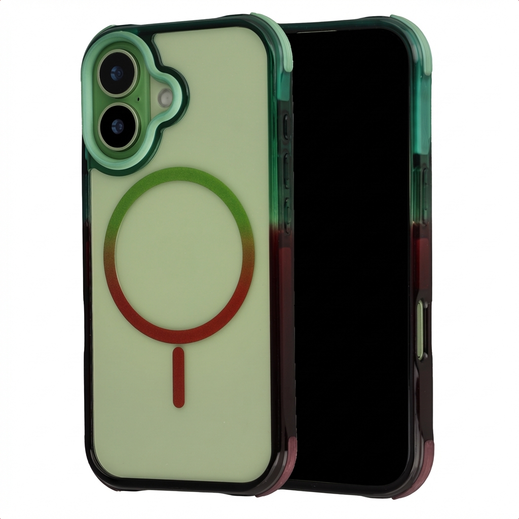 SELENCIA  Coque arri&egrave;re MagSafe Gradient Apple iPhone 17 - Vert / Brun