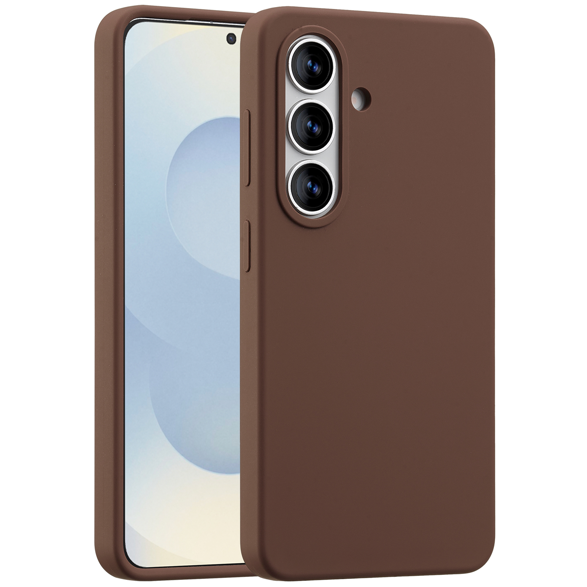 ACCEZZ Coque Liquid Silicone avec MagSafe pour Samsung Galaxy S26 - New Tea Brown