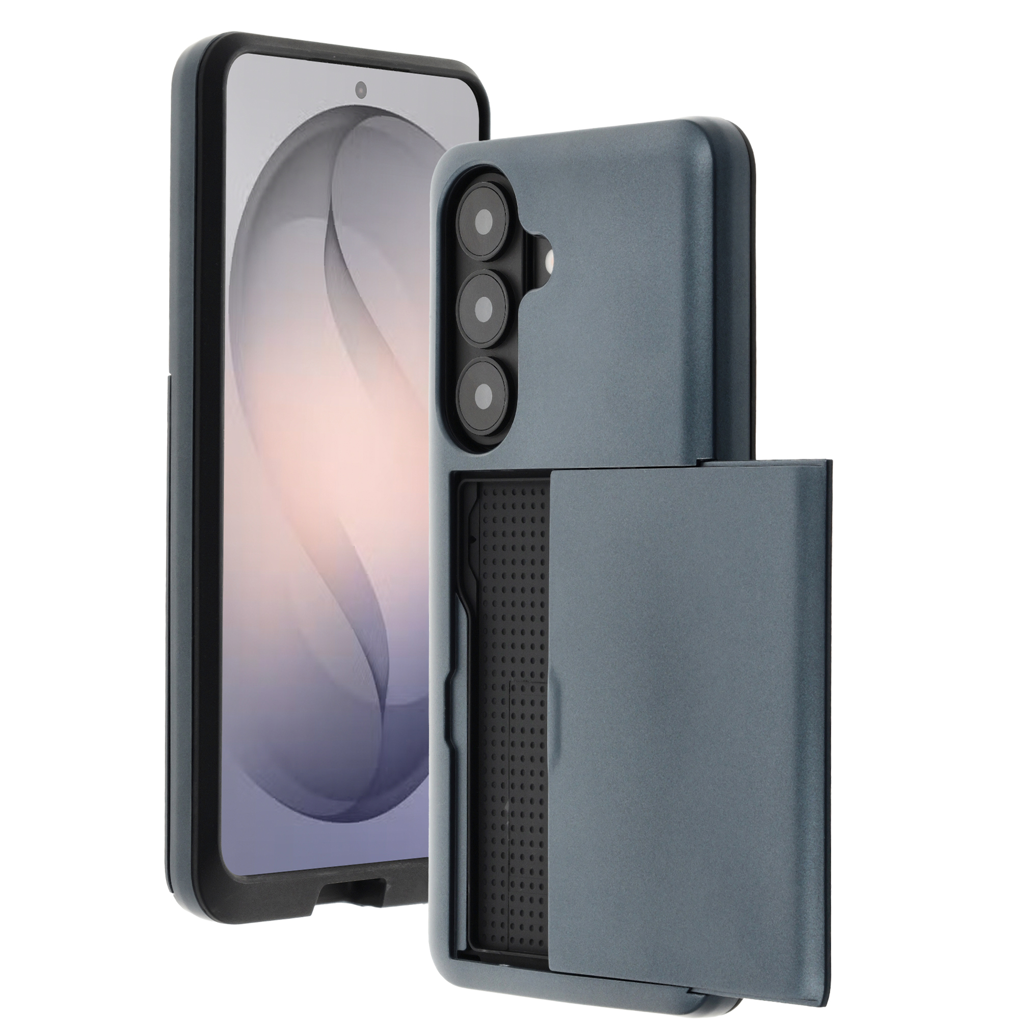 Coque arri&egrave;re avec porte-cartes pour Samsung Galaxy S26 - Bleu fonc&eacute;