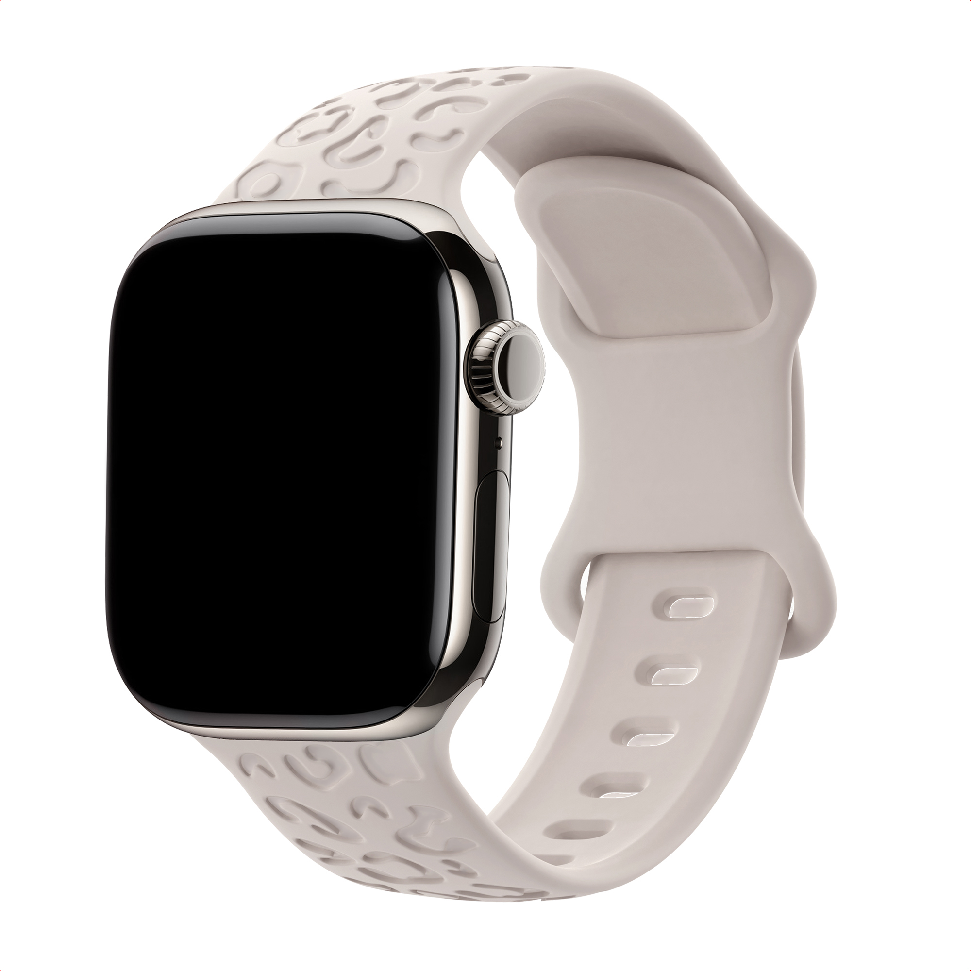 IMOSHION Bracelet en silicone imprim&eacute; l&eacute;opard pour Watch 38/40/41/42 mm - Lumi&egrave;re stellaire
