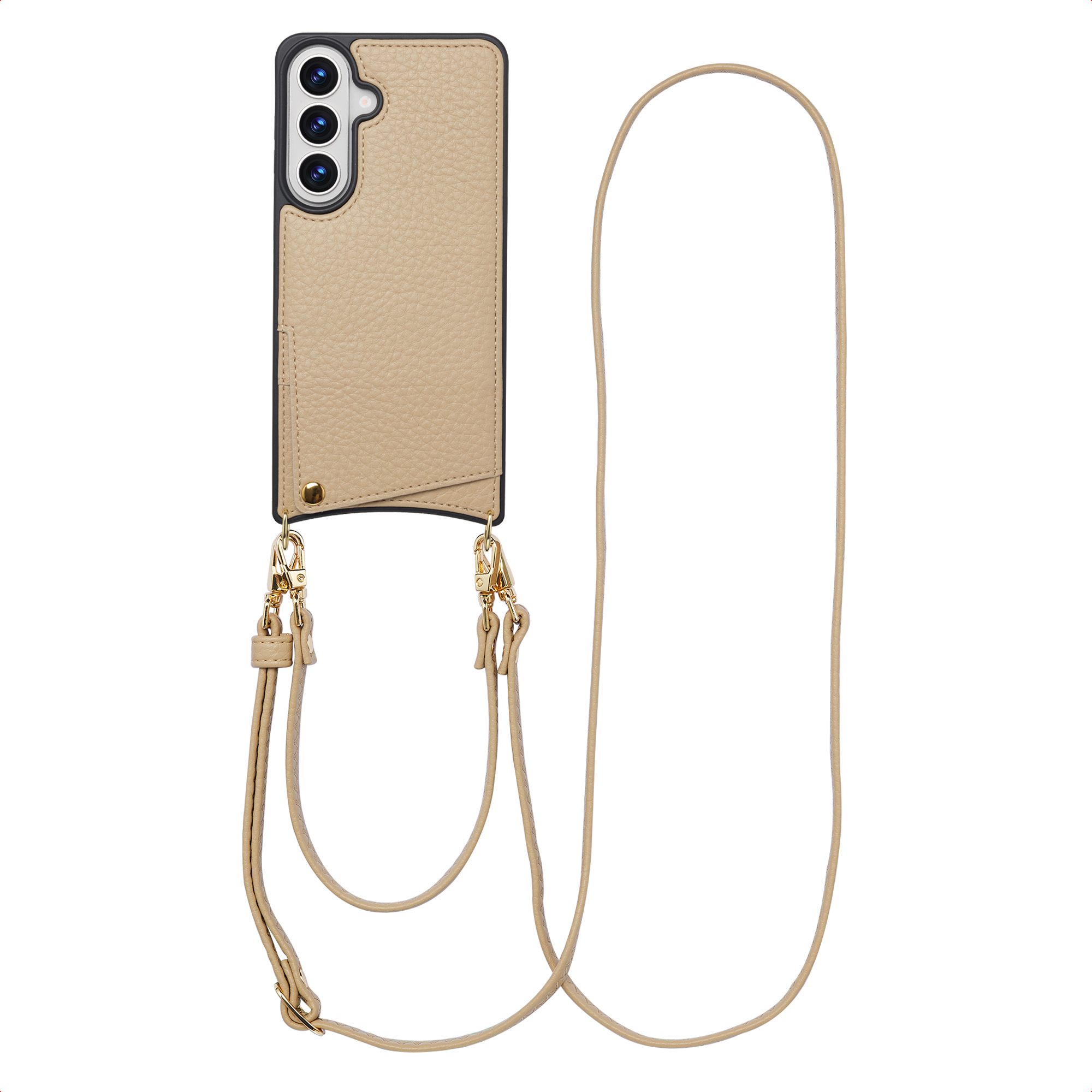 SELENCIA Coque de t&eacute;lephone Nova avec cordon et porte-cartes Samsung Galaxy S26 Plus - Beige