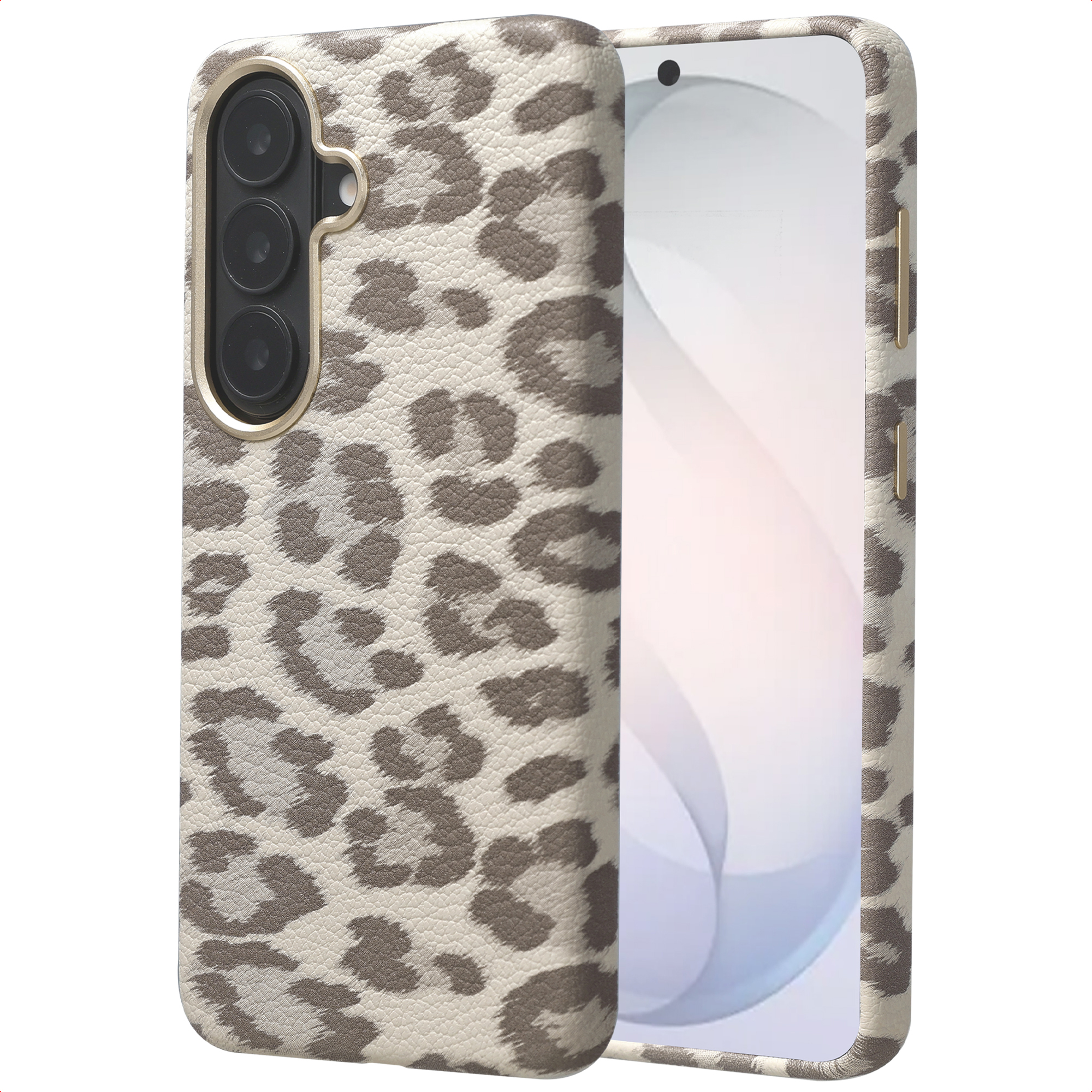 SELENCIA Coque Sabi imprim&eacute; panth&egrave;re avec MagSafe pour Samsung Galaxy S26 - Soft Ivory