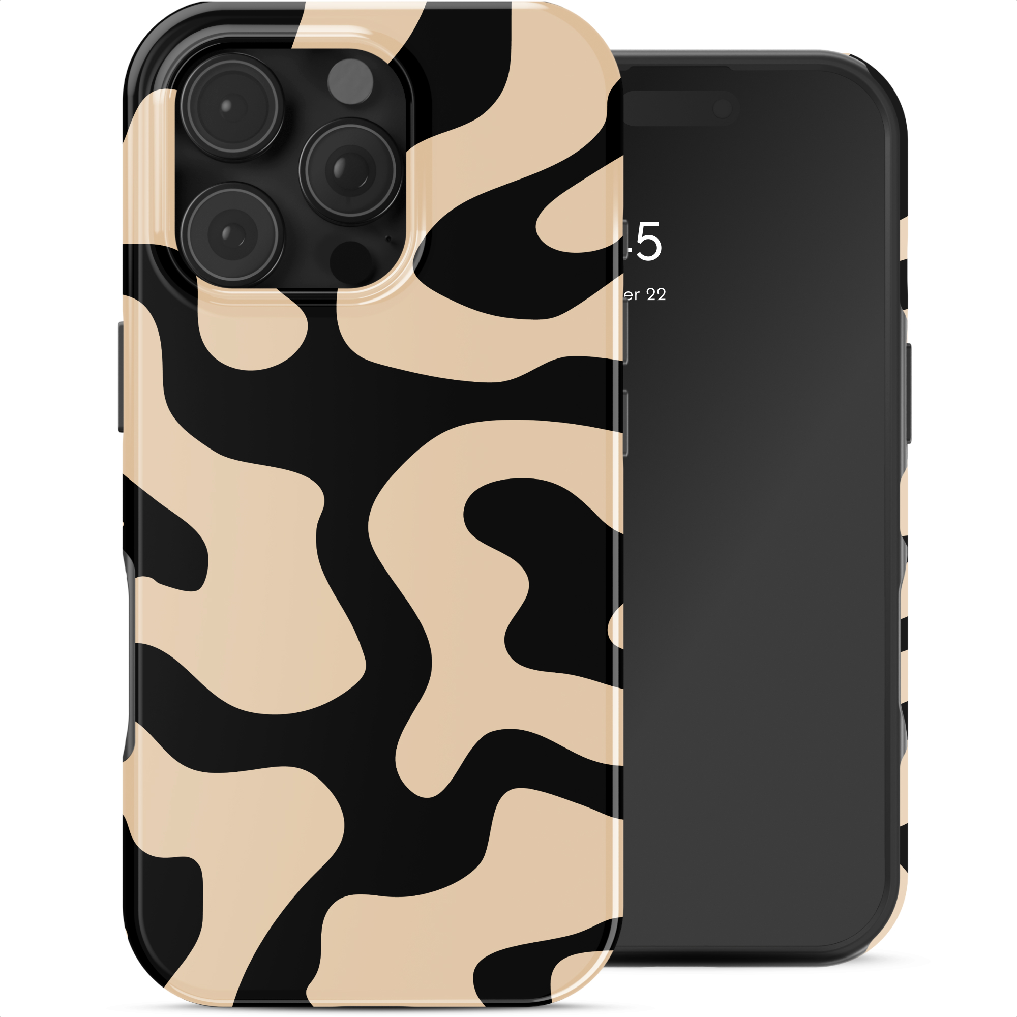 SELENCIA  Coque arri&egrave;re Vivid pour Apple iPhone 16 Pro - Art Wave Black