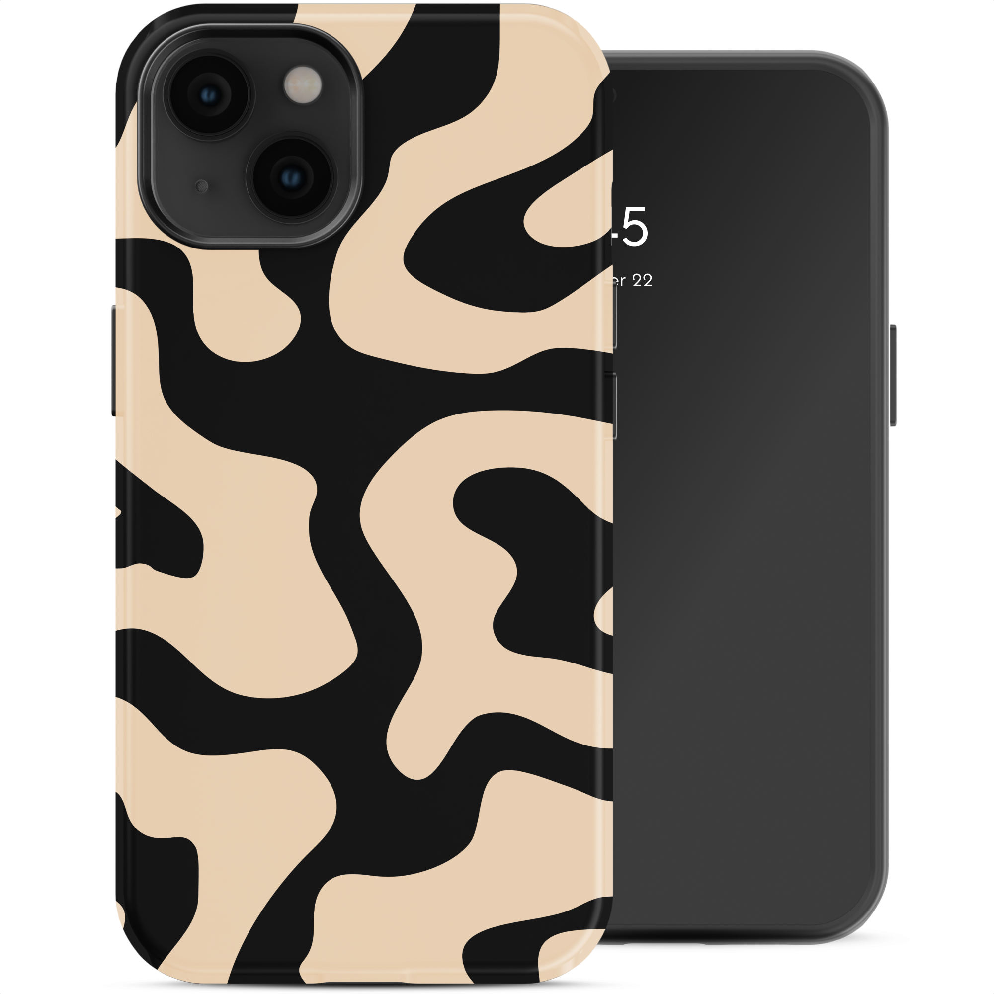 SELENCIA Coque arri&egrave;re Vivid avec MagSafe pour iPhone 14 - Art Wave Black