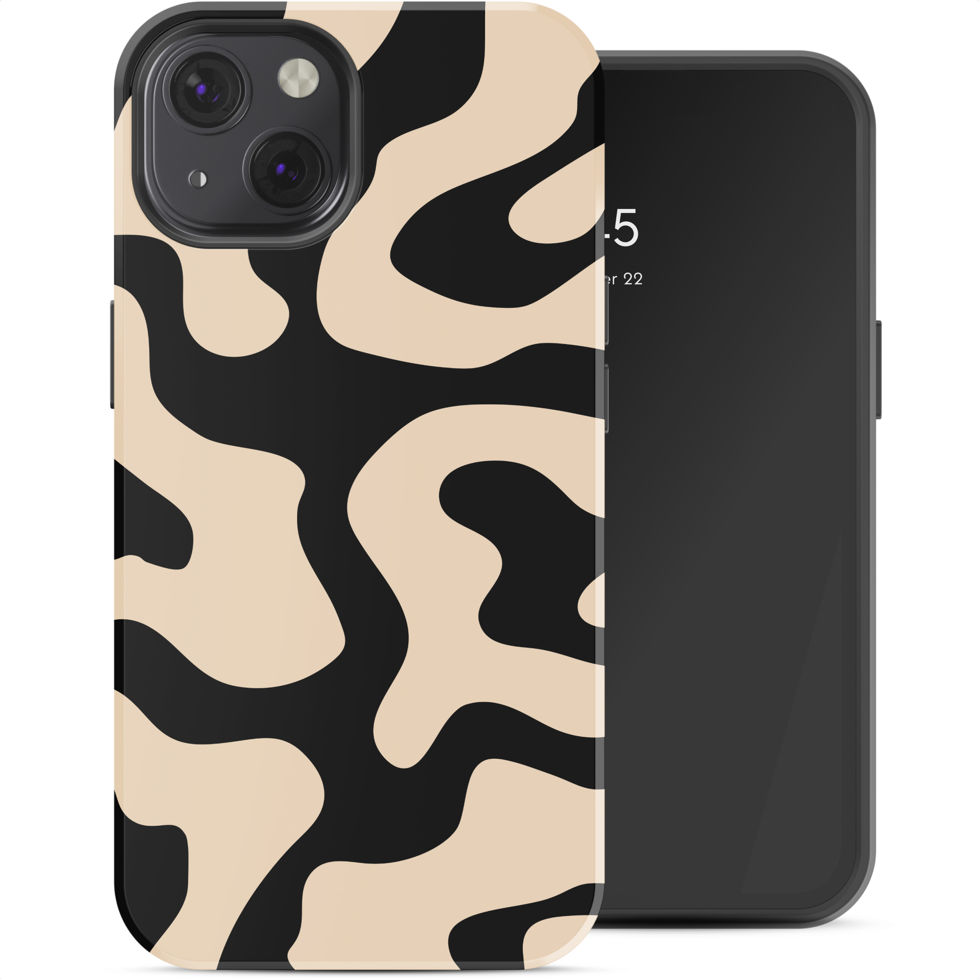 SELENCIA Coque arri&egrave;re Vivid avec MagSafe pour iPhone 13 - Art Wave Black