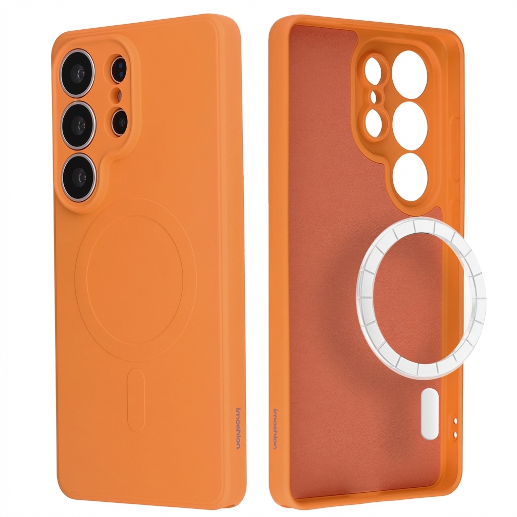 IMOSHION Coque Couleur avec MagSafe pour Samsung Galaxy S26 Ultra - Orange
