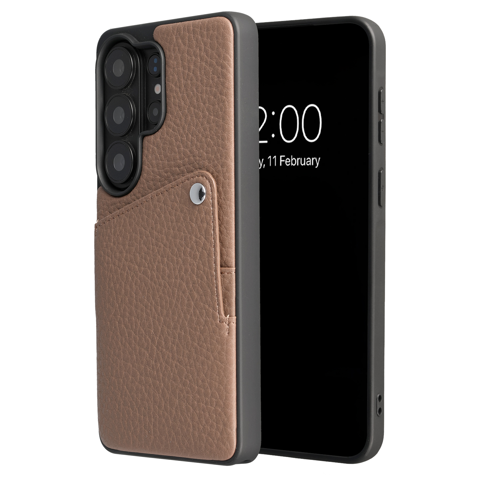 SELENCIA Coque Riva avec porte-cartes pour Samsung Galaxy S26 Ultra - Mocha Brown