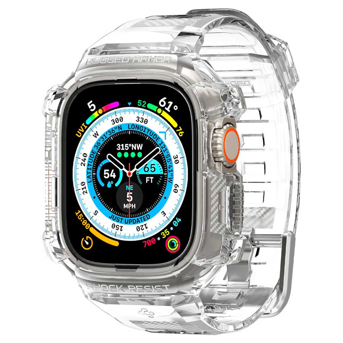 SPIGEN  Coque Rugged Armor&trade; Pro Apple Watch Ultra (2) - 49 mm - Transparent