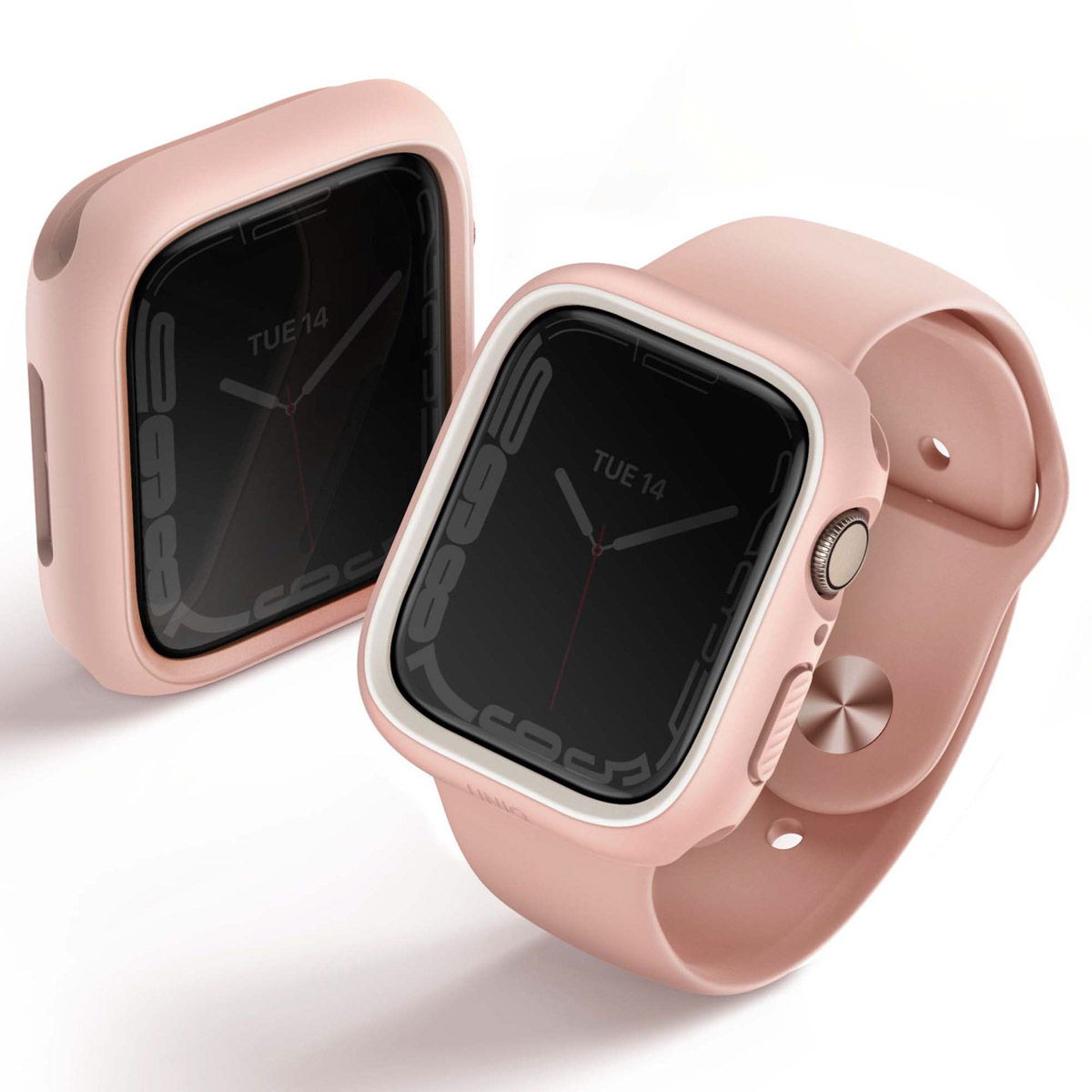Uniq Coque Moduo avec lunette Apple Watch - 40 / 41 mm - Blush (Pink/White)