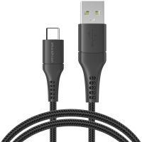 iMoshion Câble USB-C vers USB - Textile tressé - 1,5 mètres - Noir
