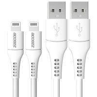 Accezz Le pack 2 Câble Lightning vers USB - Certifié MFi - 1 mètre - Blanc