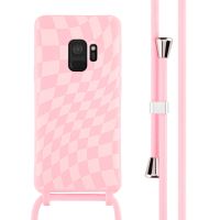 iMoshion Coque design en silicone avec cordon Samsung Galaxy S9 - Retro Pink