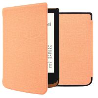 iMoshion Étui de liseuse portefeuille Canvas Sleepcover Pocketbook Touch Lux 5 / HD 3 / Basic Lux 4 / Vivlio Lux 5 - Peach