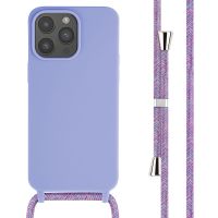 iMoshion ﻿Coque en silicone avec cordon iPhone 15 Pro Max - Violet
