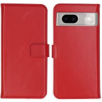 Selencia Étui de téléphone portefeuille en cuir véritable Google Pixel 8a - Rouge