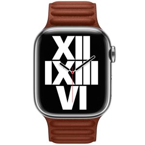 Apple Leather Link Apple Watch Series 1-9 / SE - 38/40/41 mm - Taille M/L - Umber