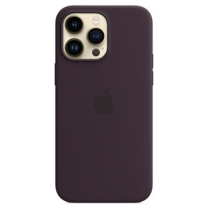 Apple Coque en silicone MagSafe iPhone 14 Pro Max - Elderberry