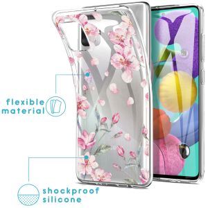 iMoshion Coque Design Samsung Galaxy A51 - Fleur - Rose