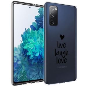 iMoshion Coque Design Samsung Galaxy S20 FE - Live Laugh Love - Noir