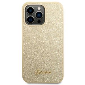 Guess Coque Glitter Flakes iPhone 14 Pro Max - Dorée