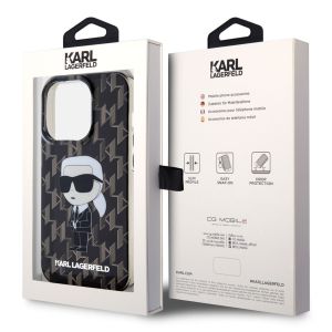 Karl Lagerfeld Coque rigide Monogram iPhone 15 Pro Max - Noir