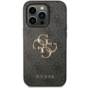 Guess Coque 4G Metal Logo Backcover iPhone 15 Pro - Gris