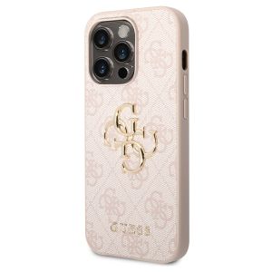Guess Coque 4G Metal Logo Backcover iPhone 15 Pro - Rose