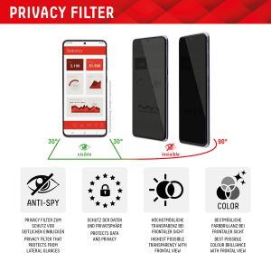 Displex Protection d'écran en verre trempé Privacy iPhone 15 / 15 Pro
