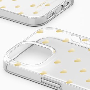 iDeal of Sweden Coque Clear iPhone 15 - Golden Hearts