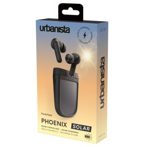 Urbanista Phoenix Solar -﻿ Écouteurs sans fil - Écouteurs sans fil Bluetooth - Avec fonction de réduction du bruit ANC - Midnight Black