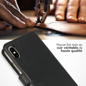 Selencia Étui de téléphone en cuir véritable iPhone Xs
