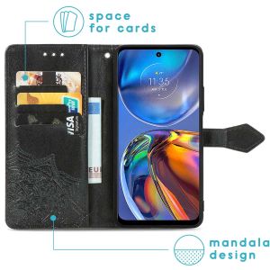 iMoshion Etui de téléphone portefeuille Mandala Motorola Moto E32 / E32s - Noir