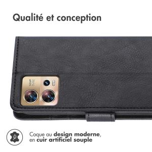 iMoshion Étui de téléphone portefeuille Luxe Motorola Edge 30 Fusion - Noir