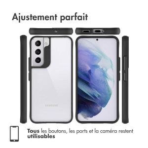 iMoshion Coque Rugged Hybrid Samsung Galaxy S22 Plus - Noir / Transparent