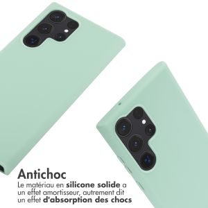 iMoshion ﻿Coque en silicone avec cordon Samsung Galaxy S23 Ultra - Menthe verte