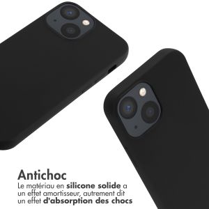 iMoshion ﻿Coque en silicone avec cordon iPhone 13 Mini - Noir