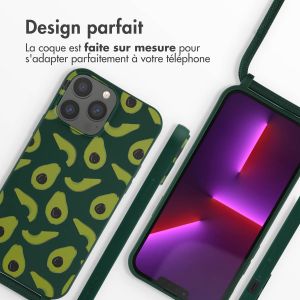 iMoshion Coque design en silicone avec cordon iPhone 13 Pro Max - Avocado Green