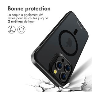 Accezz Coque Givrée Robuste avec MagSafe iPhone 15 Pro Max - Noir