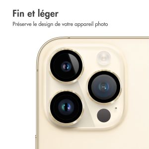 iMoshion ﻿Lot de 2 protections d'objectif de caméra iPhone 14 Pro / 14 Pro Max - Dorée