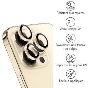 iMoshion ﻿Lot de 2 protections d'objectif de caméra iPhone 14 Pro / 14 Pro Max - Dorée